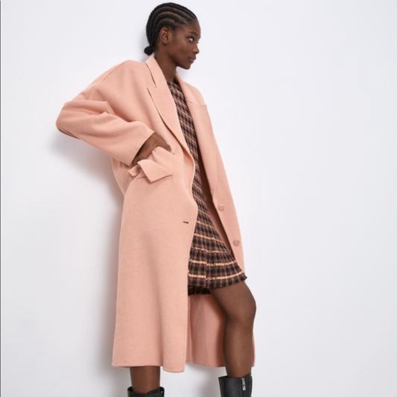 Zara Jackets & Blazers - Zara Oversized Double Breasted Notch Lapel Wool Blend Jacket